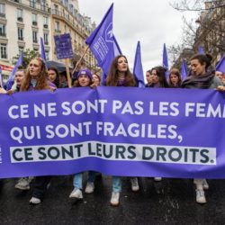 Manifestations à Paris pour les droits des femmes