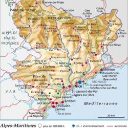 Carte des Alpes-Maritimes